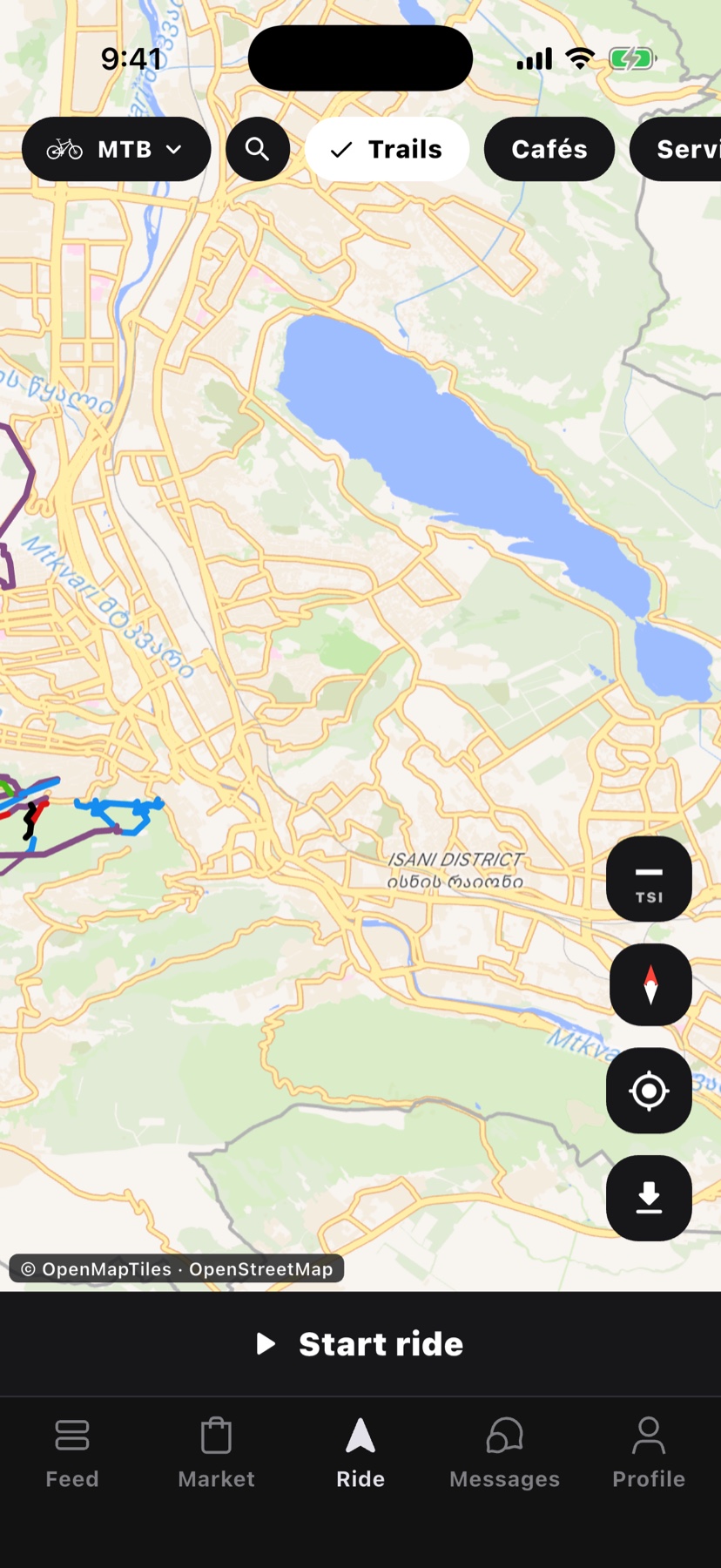 Cached trails, searched without a connection